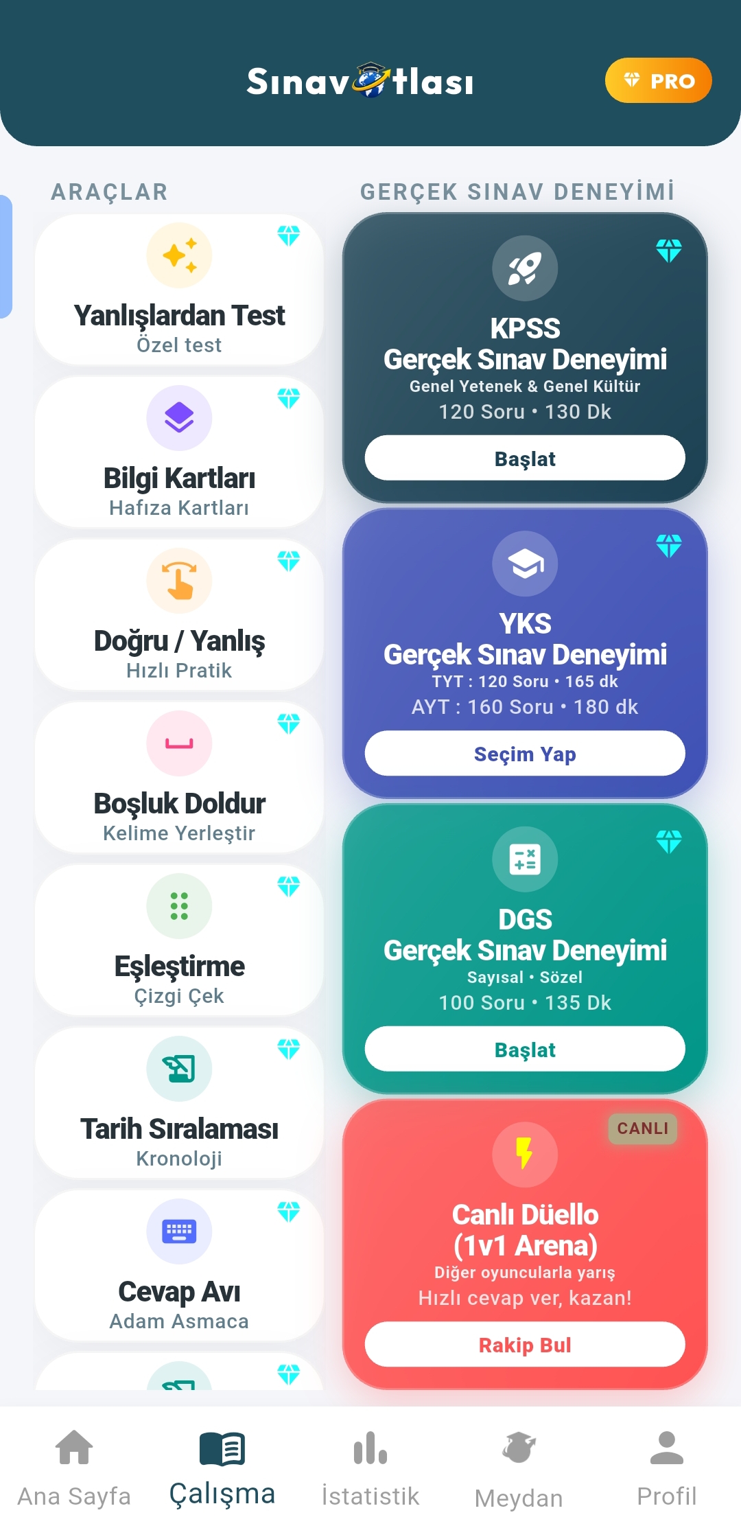 Sınav Atlası Ekran 2