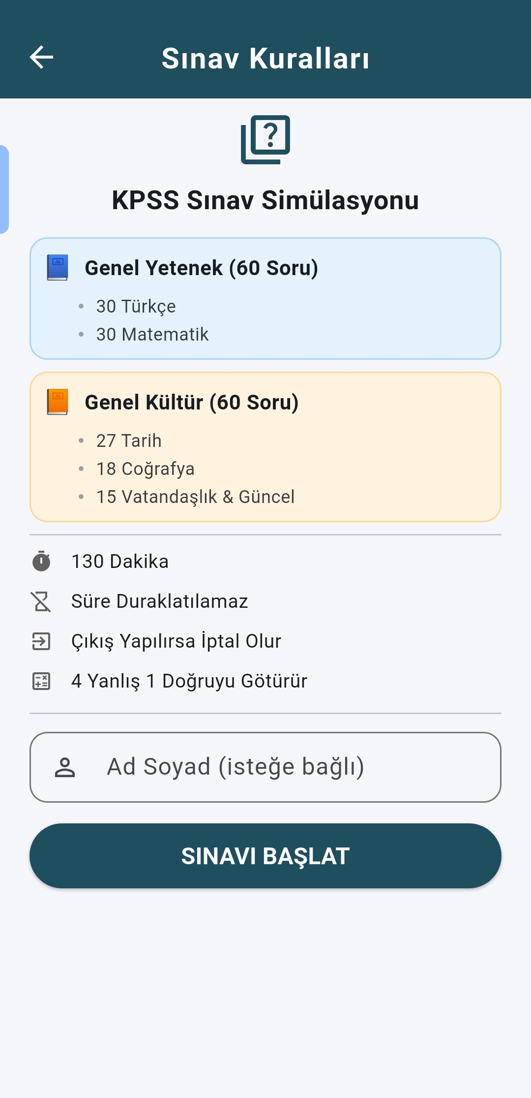 Sınav Atlası Ekran 6