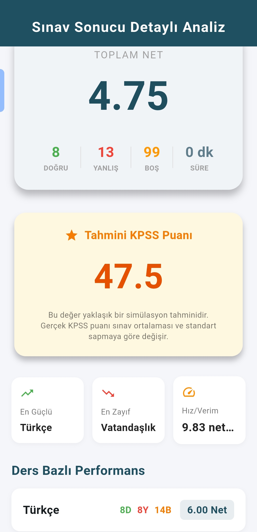 Sınav Atlası Ekran 8